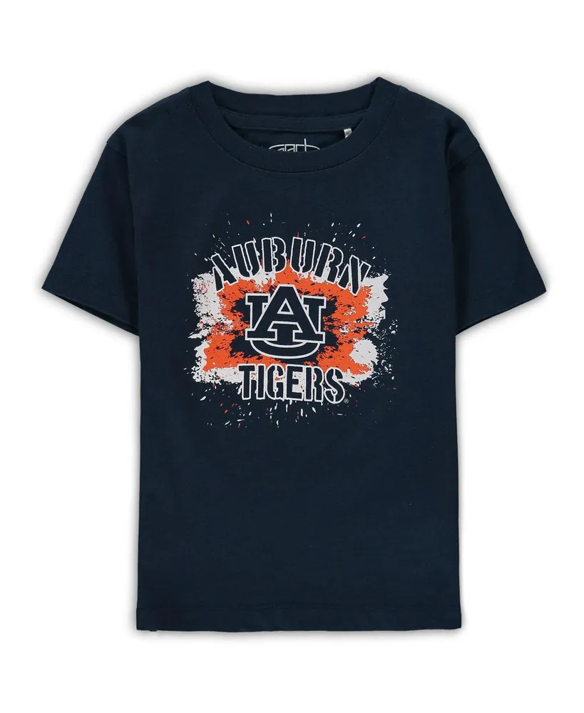 Boys and Girls Preschool and Toddler Garb Navy Auburn Tigers Splatter Toni T-shirt