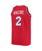 Men's Mitchell & Ness Moses Malone Red Philadelphia 76ers Big and Tall Hardwood Classics Jersey