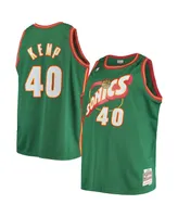 Men's Mitchell & Ness Shawn Kemp Green Seattle SuperSonics Big and Tall Hardwood Classics Jersey