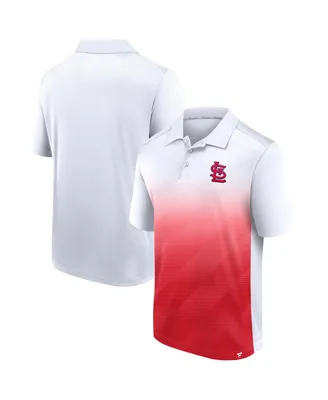 Men's Fanatics White, Red St. Louis Cardinals Iconic Parameter Sublimated Polo Shirt