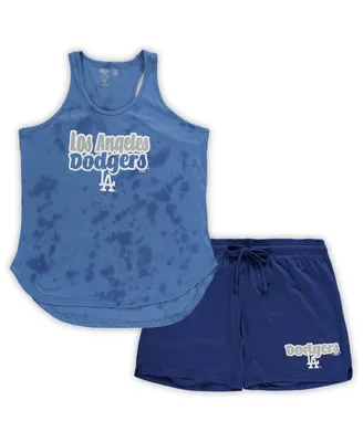 Women's Concepts Sport Royal Los Angeles Dodgers Plus Cloud Tank Top and Shorts Sleep Set