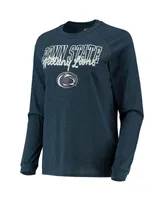 Women's Concepts Sport Navy, Gray Penn State Nittany Lions Raglan Long Sleeve T-shirt and Shorts Sleep Set