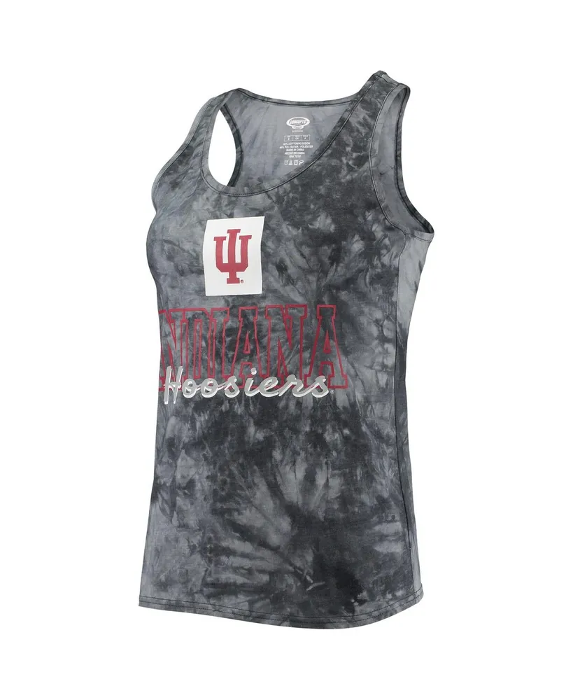 Women's Concepts Sport Charcoal Indiana Hoosiers Billboard Tie-Dye Tank Top and Shorts Set