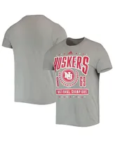 Men's adidas Heathered Gray Nebraska Huskers Reminisce Tri-Blend T-shirt