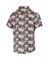 Men's Foco Green Oakland Athletics Floral Linen Button-Up Shirt