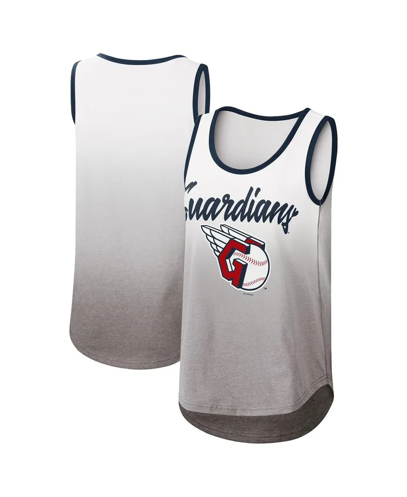 Women's G-iii 4Her by Carl Banks White Cleveland Guardians Logo Opening Day Tank Top