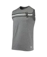 Men's New Era Heathered Gray Chicago White Sox Muscle Tank Top