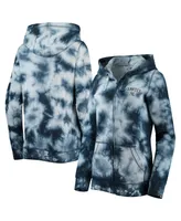 Women's New Era Navy York Yankees Tie-Dye Full-Zip Hoodie