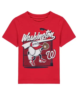 Toddler Boys and Girls Red Washington Nationals On the Fence T-shirt