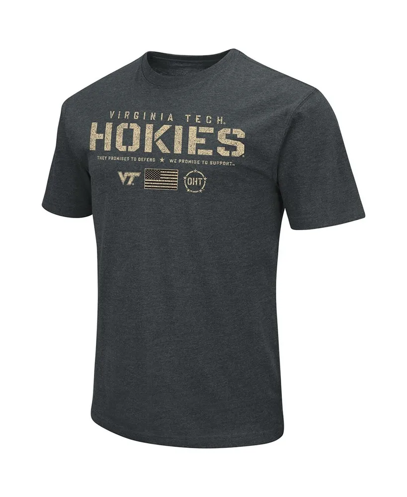 Men's Colosseum Heathered Black Virginia Tech Hokies Oht Military-Inspired Appreciation Flag 2.0 T-shirt