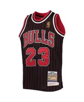 Big Boys Mitchell & Ness Michael Jordan Black, Red Chicago Bulls 1996-97 Hardwood Classics Authentic Jersey