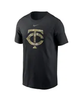 Men's Nike Black Minnesota Twins Camo Logo Team T-shirt