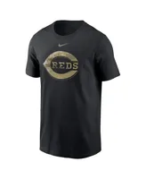 Men's Nike Black Cincinnati Reds Camo Logo Team T-shirt