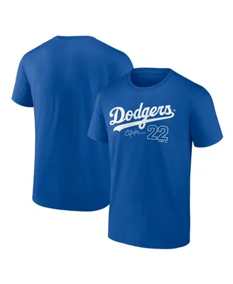 Men's Fanatics Clayton Kershaw Royal Los Angeles Dodgers Player Name and Number T-shirt