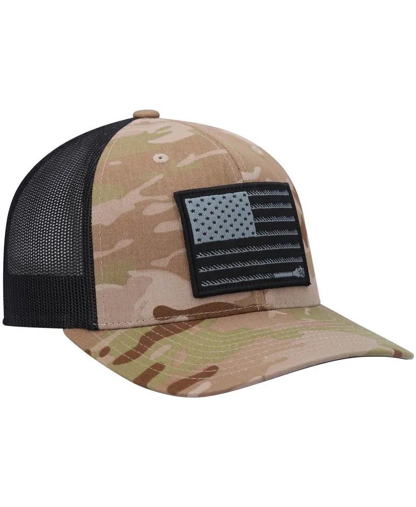 Men's Hooey Camo, Black Liberty Roper Team Trucker Snapback Hat