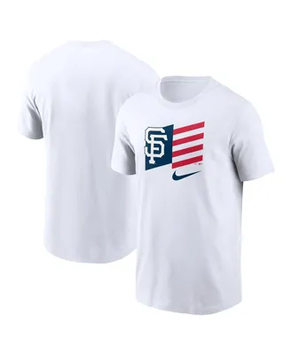 Men's Nike White San Francisco Giants Americana Flag T-shirt