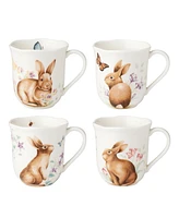 Lenox Butterfly Meadow Bunny Mug Set, Set of 4