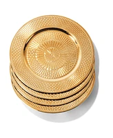 American Atelier 13" Medallion Electroplated Charger Plates, Set of 4