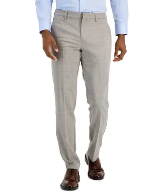 Perry Ellis Portfolio Men's Essentials Slim-Fit Stretch Glen Plaid Dress Pants