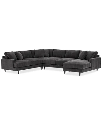 Closeout! Mariyah Fabric 4-Pc. Sectional with Chaise, Created for Macy's