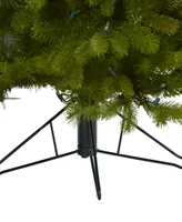 Cambridge Spruce Flat Back Artificial Christmas Tree with Lights and Bendable Branches, 48"