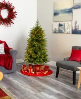 Vancouver Fir Natural Look Artificial Christmas Tree with Lights and Bendable Branches