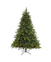 Colorado Mountain Fir Natural Look Artificial Christmas Tree with Lights and Tips, 84"