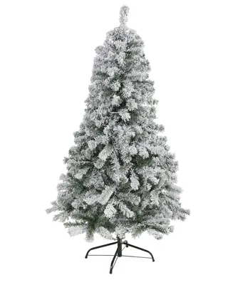 Flocked Rock Springs Spruce Artificial Christmas Tree