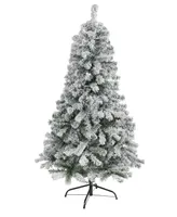 Flocked Rock Springs Spruce Artificial Christmas Tree