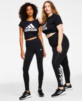 adidas Women's Linear-Logo Full Length Leggings