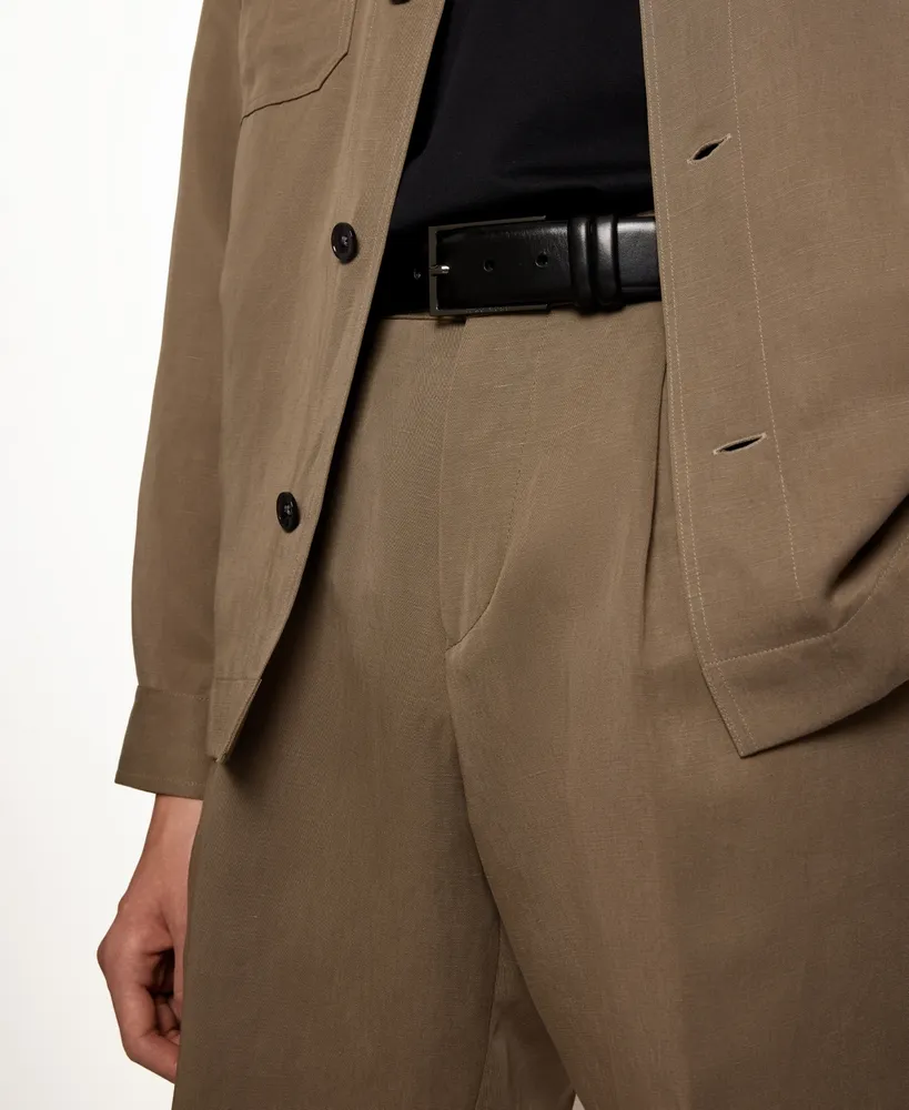 Boss Men's Vegetable-Tanned Leather Belt
