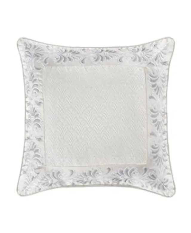 Becco White Square Decorative Throw Pillow 18 x 18 By J Queen