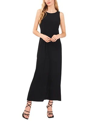 Vince Camuto Women's Sleeveless Keyhole-Back Crewneck Maxi Dress