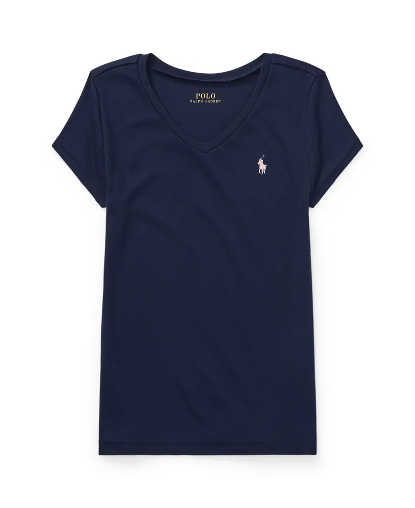 Polo Ralph Lauren Big Girls Cotton Jersey V-Neck T-shirt