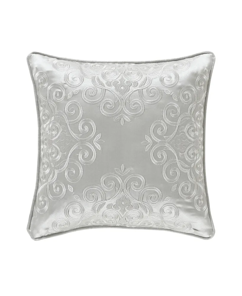 J Queen New York Tabitha Decorative Pillow, 18" x 18" - Silver
