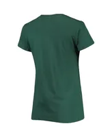 Women's '47 Brand Green Minnesota Wild Script Sweep Ultra Rival V-Neck T-shirt