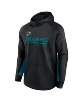 Men's Fanatics Black San Jose Sharks Authentic Pro Locker Room Raglan Pullover Hoodie