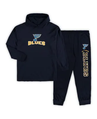 Men's Concepts Sport Navy St. Louis Blues Big and Tall Pullover Hoodie Joggers Sleep Set
