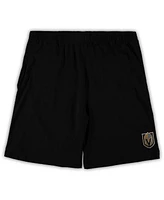 Men's Concepts Sport Black, Heathered Charcoal Vegas Golden Knights Big and Tall T-shirt Shorts Sleep Set