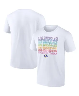 Men's Fanatics White Los Angeles Rams City Pride Team T-shirt