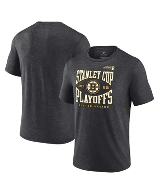 Men's Fanatics Charcoal Boston Bruins 2022 Stanley Cup Playoffs Wraparound T-shirt