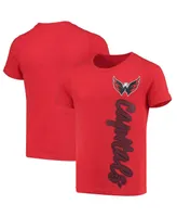 Big Girls Red Washington Capitals Chenille Script T-shirt