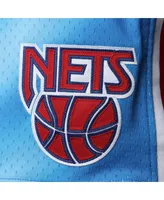 Men's Mitchell & Ness Blue New Jersey Nets 1990/91 Hardwood Classics Authentic Shorts