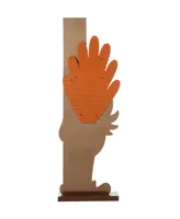 Glitzhome Thanksgiving Wooden Turkey Welcome Porch Decor, 36"