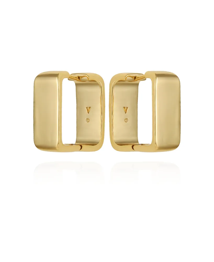 Vince Camuto Gold-Tone Brass Rectangle Hoop Earrings - Gold