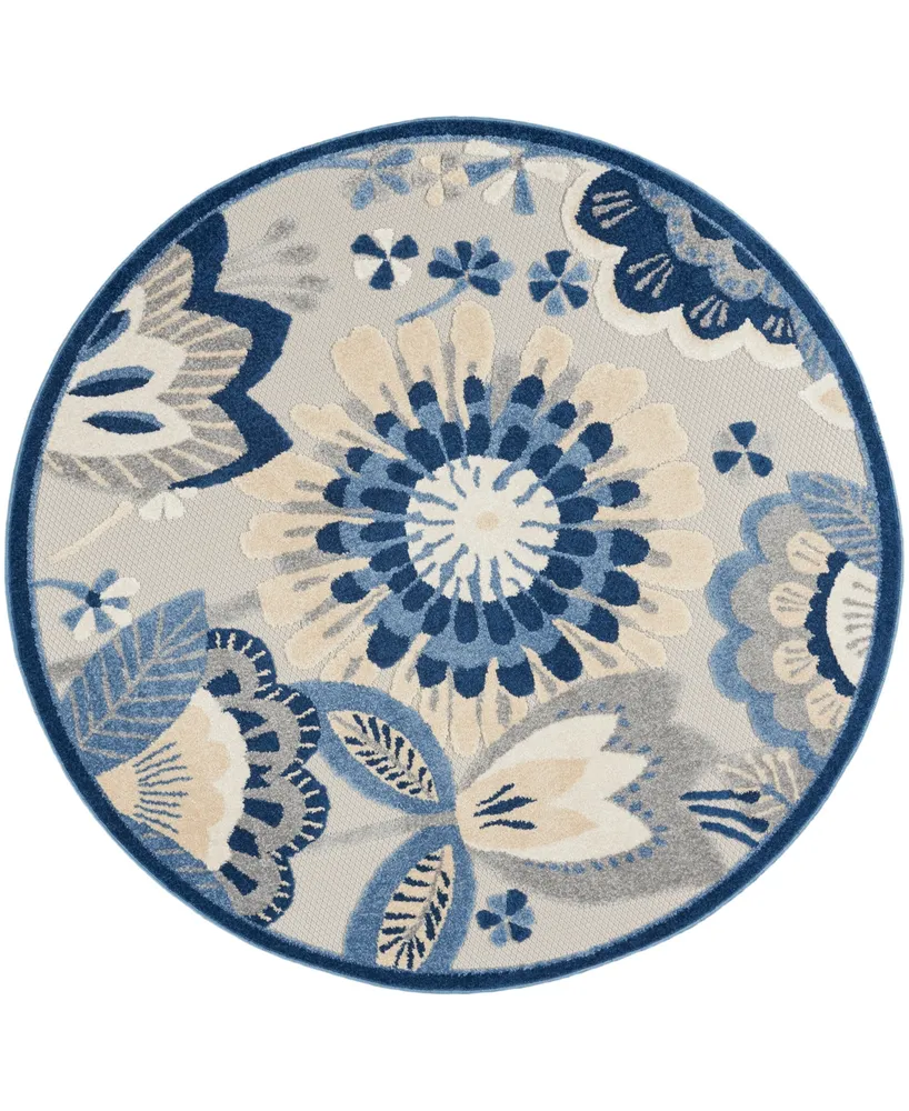 Nourison Home Aloha ALH25 4' x Round Outdoor Area Rug