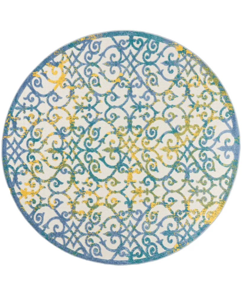 Nourison Home Aloha ALH21 7'10" x Round Outdoor Area Rug