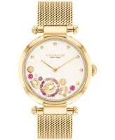 Coach Women's Cary Gold Tone Mesh Bracelet Watch 34mm - Gold