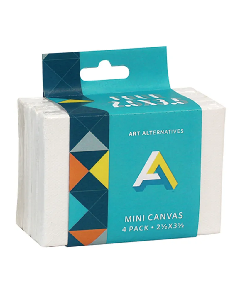 Art Alternatives 2.5" x 3.5" Mini Canvas Set, 4 Piece