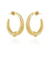 Vince Camuto Gold-Tone Open Knotted Hoop C Earrings - Gold